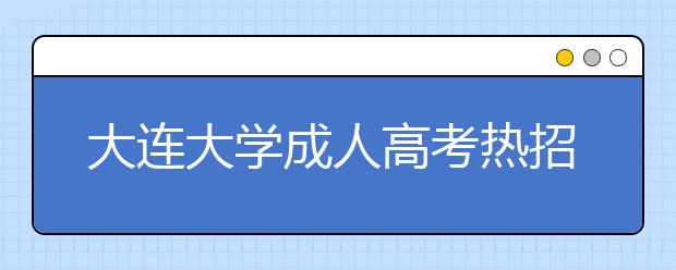 大连大学成人高考热招专业