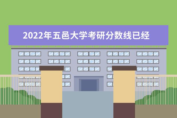 2022年五邑大学考研分数线已经公布 复试需要多少分