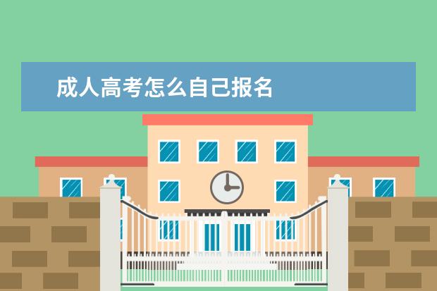 成人高考怎么自己报名