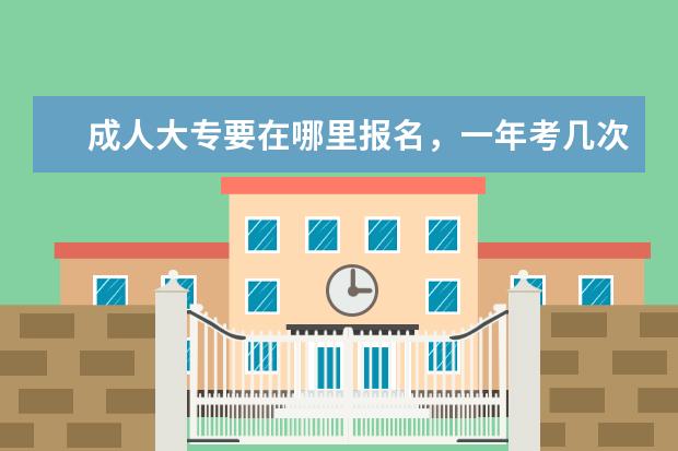 成人大专要在哪里报名,一年考几次
