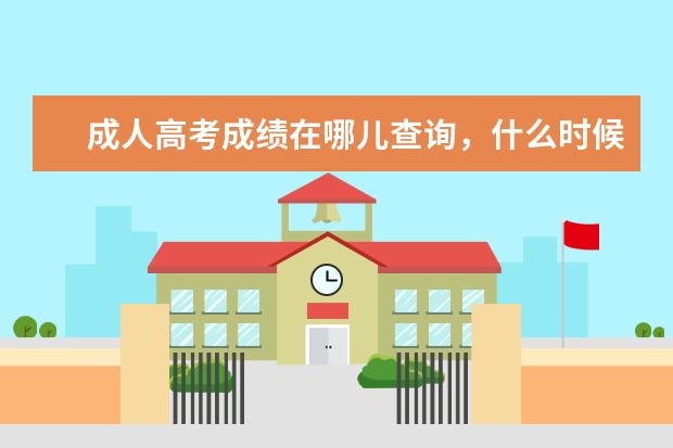 成人高考成绩在哪儿查询,什么时候公布