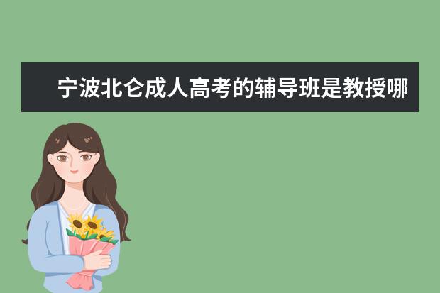 宁波北仑成人高考的辅导班是教授哪些知识？