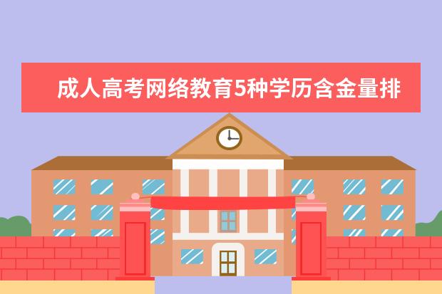 成人高考网络教育5种学历含金量排行