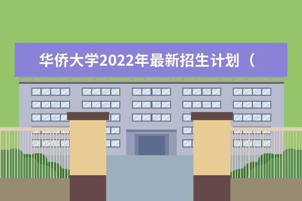 华侨大学2022年最新招生计划（该校今年开设专业招生人数详情）