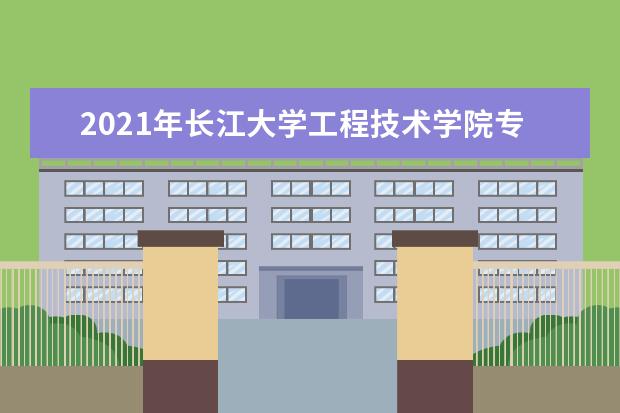 2021年长江大学工程技术学院专升本考试科目一览表