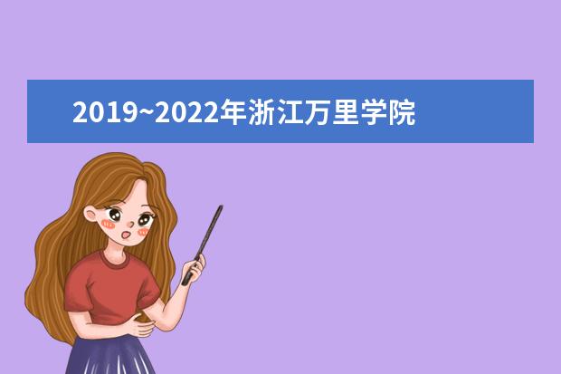 2019~2022年浙江万里学院专升本录取分数线