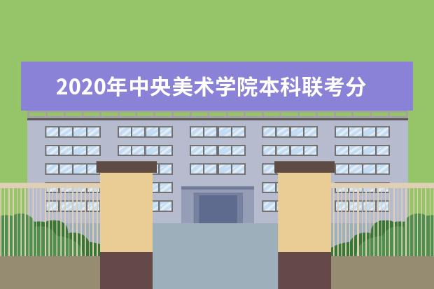 2020年中央美术学院本科联考分数和初审合格线