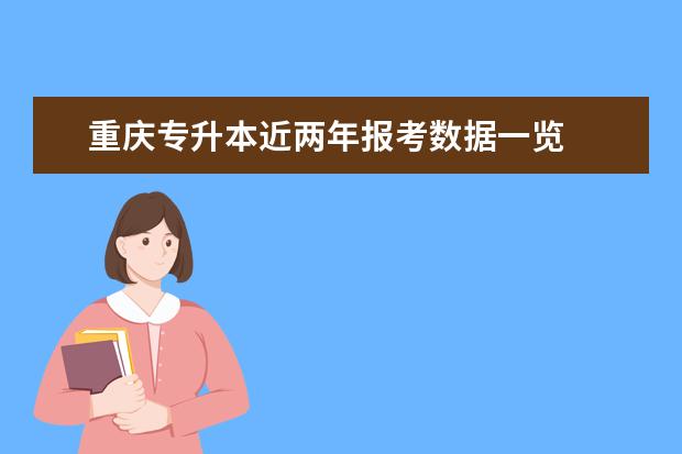 重庆专升本近两年报考数据一览
