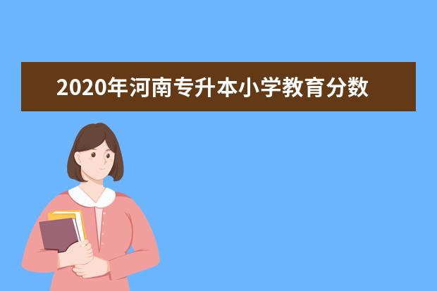 2020年河南专升本小学教育分数段统计表