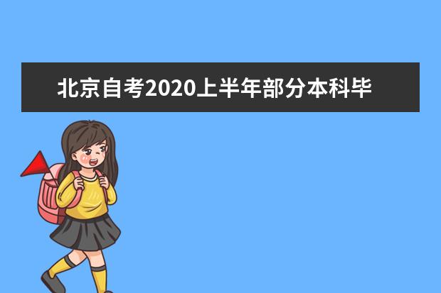 北京自考2020上半年部分本科毕业生学士学位申请