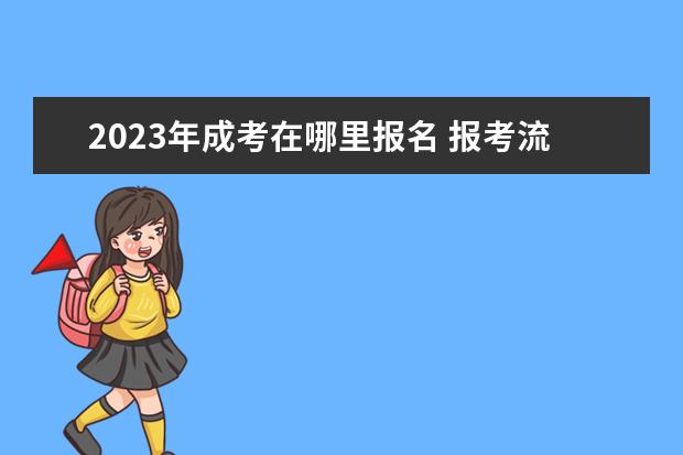 2023年成考在哪里报名 报考流程是什么