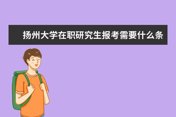 扬州大学在职研究生报考需要什么条件？