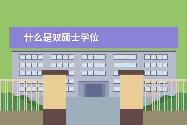 什么是双硕士学位