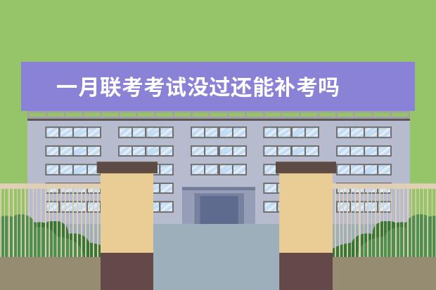 一月联考考试没过还能补考吗