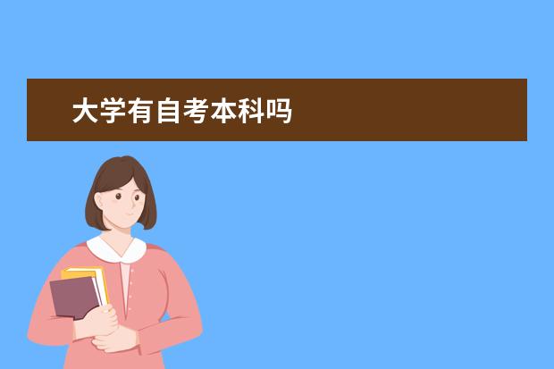 大学有自考本科吗