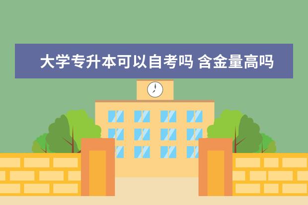 大学专升本可以自考吗 含金量高吗