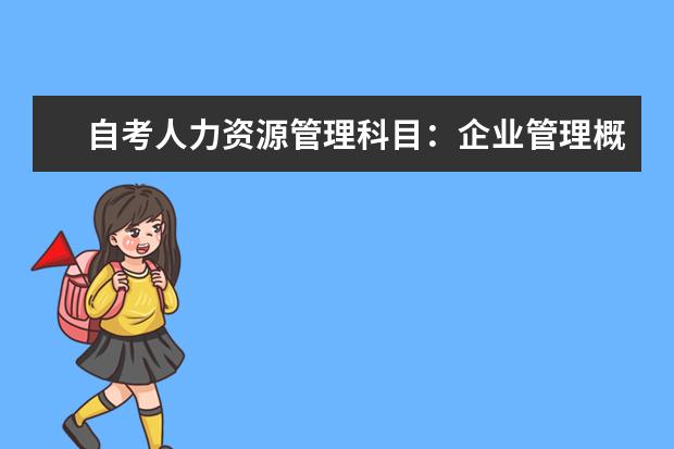 自考人力资源管理科目:企业管理概论课程简介 自考会计科目:审计学课程简介