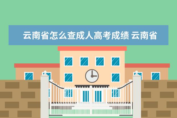 云南省怎么查成人高考成绩 云南省成人高考录取结果在哪里查询?