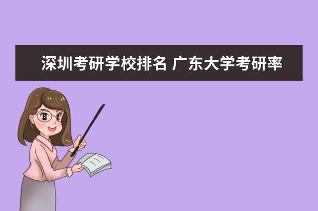 深圳考研学校排名 广东大学考研率排名
