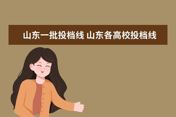 山东一批投档线 山东各高校投档线