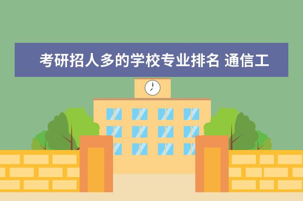 考研招人多的学校专业排名 通信工程考研哪个学校好。