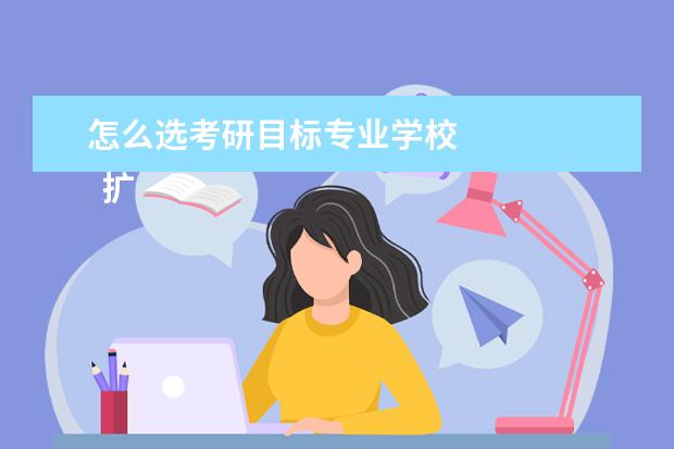 怎么选考研目标专业学校
扩展资料