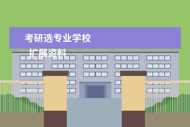 考研选专业学校
扩展资料