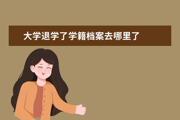 大学退学了学籍档案去哪里了