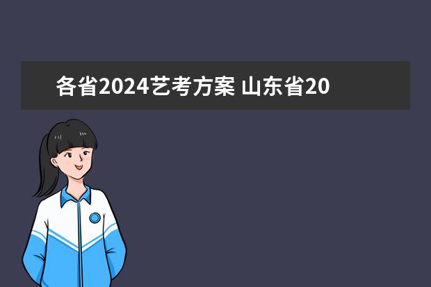 各省2024艺考方案 山东省2024艺考政策