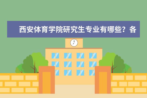 西安体育学院研究生专业有哪些?各专业考试科目是什么?