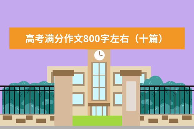 高考满分作文800字左右（十篇）（高考满分作文范文欣赏5篇）