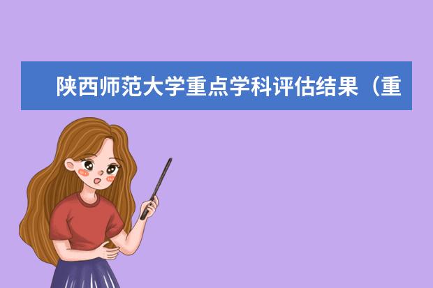 陕西师范大学重点学科评估结果（重点学科名单）