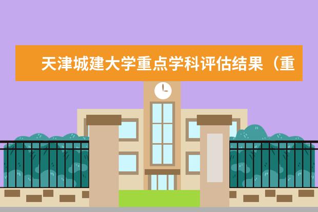 天津城建大学重点学科评估结果(重点学科名单)