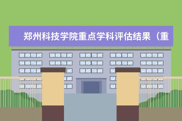 郑州科技学院重点学科评估结果(重点学科名单)