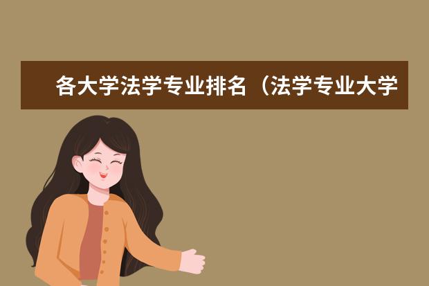 各大学法学专业排名(法学专业大学排名最新排名)
