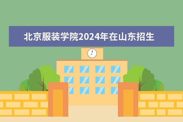 北京服装学院2024年在山东招生计划