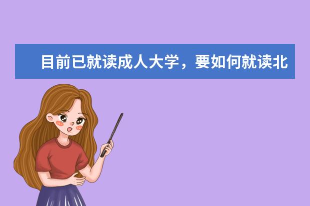 目前已就读成人大学,要如何就读北京电影学院?