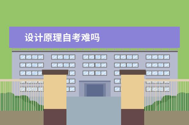 设计原理自考难吗