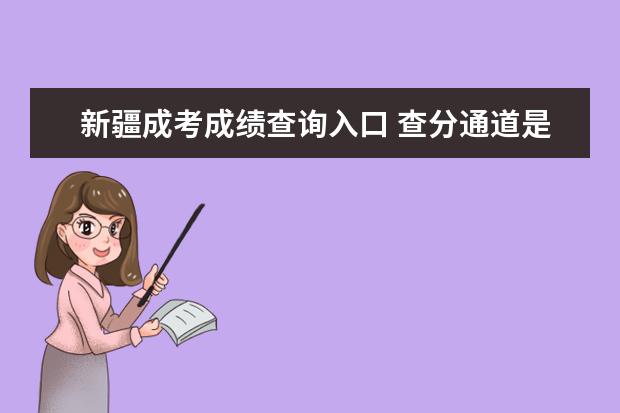 新疆成考成绩查询入口 查分通道是什么？