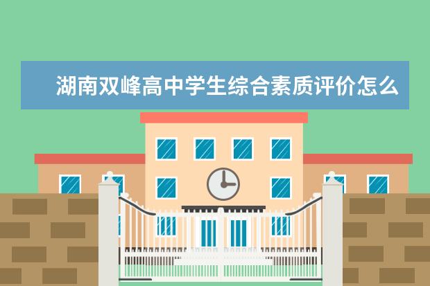 湖南双峰高中学生综合素质评价怎么上传照片？