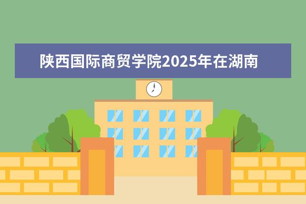 陕西国际商贸学院2025年在湖南招生批次及专业参考