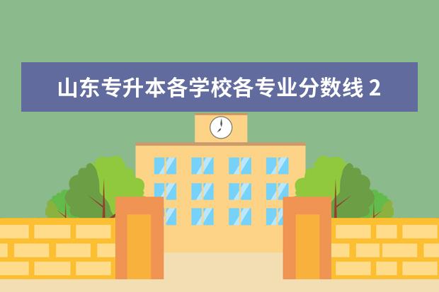 山东专升本各学校各专业分数线 2024山东专升本各校分数线