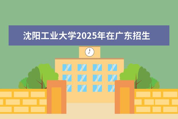 沈阳工业大学2025年在广东招生批次及专业参考
