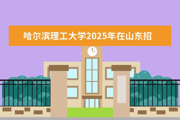 哈尔滨理工大学2025年在山东招生批次及专业参考（2026参考）