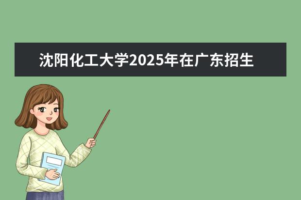 沈阳化工大学2025年在广东招生批次及专业参考