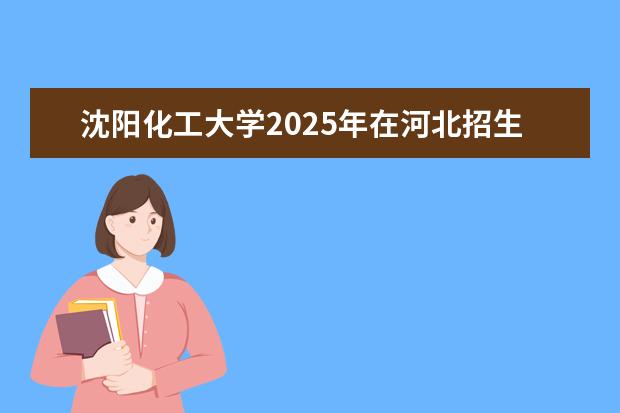 沈阳化工大学2025年在河北招生批次及专业参考(2026参考)