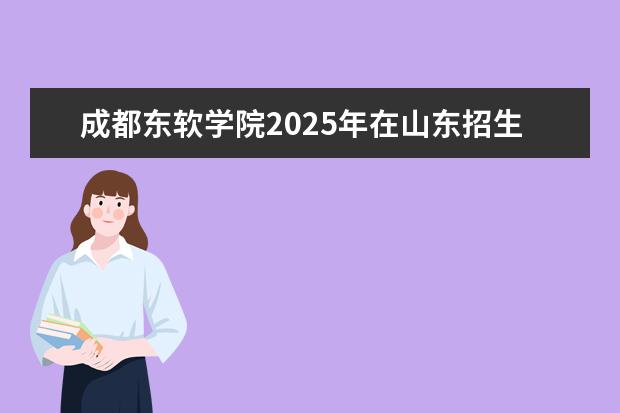 成都东软学院2025年在山东招生批次及专业参考（2026参考）