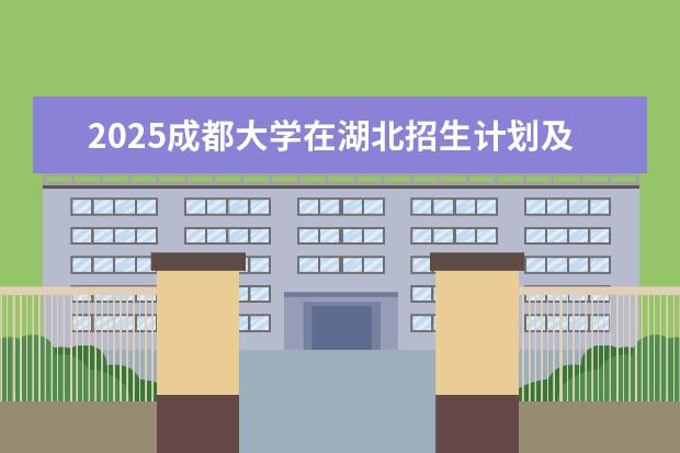 2025成都大学在湖北招生计划及专业参考（2026参考）