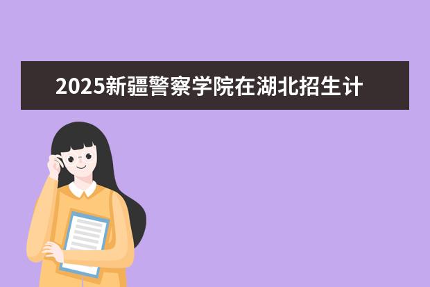 2025新疆警察学院在湖北招生计划及专业参考（2026参考）